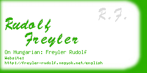 rudolf freyler business card